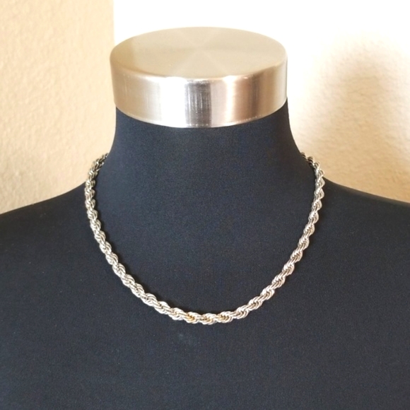 Jewelry Silver Twist Rope Chain Necklace Poshmark